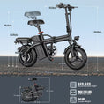Load image into Gallery viewer, 500W Peak-Power, A 48V 6AH Removable Battery, And 14-Inch Tires
