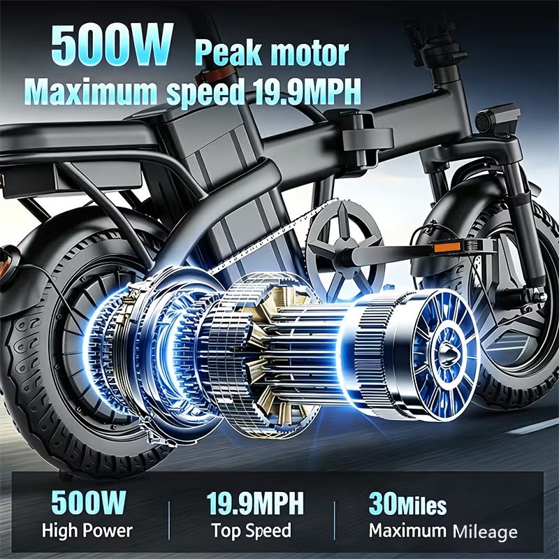 500W Peak-Power, A 48V 6AH Removable Battery, And 14-Inch Tires