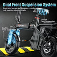 Load image into Gallery viewer, 500W Peak-Power, A 48V 6AH Removable Battery, And 14-Inch Tires
